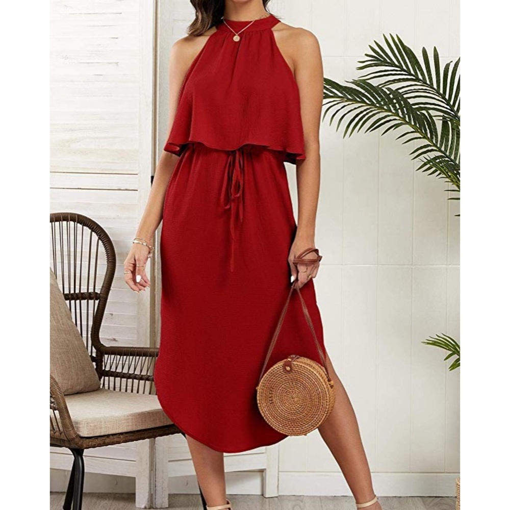 Halter Neck Sleeveless Dress